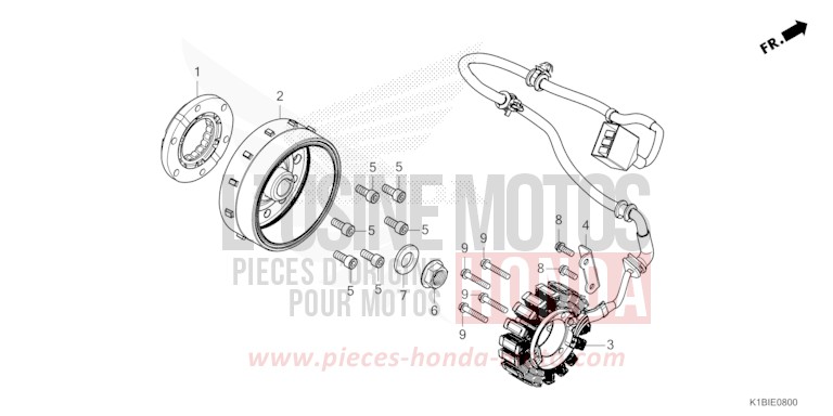 GENERATRICE de Forza 350 PEARL NIGHTSTAR BLACK (NHA84) 2026